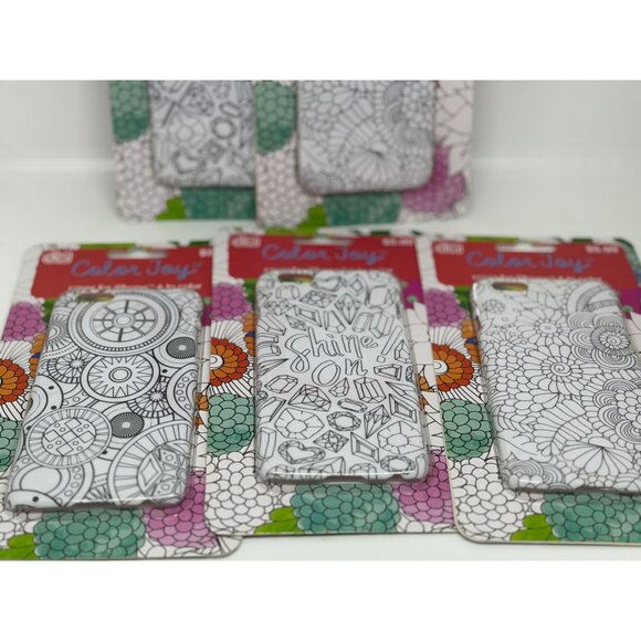 NEW DCI Color Joy iPhone 6 Case Set 5 Assorted Designs DIY Art Coloring Covers - Picture 3 of 4